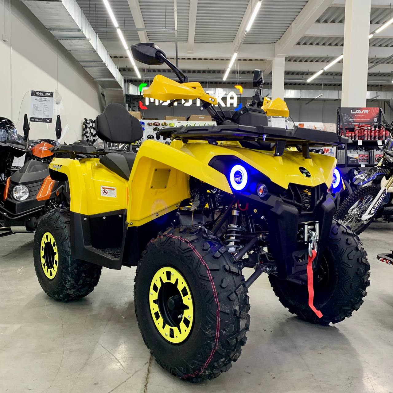 Квадроцикл GLADIATOR (Гладиатор) F200 жёлтый с ПСМ