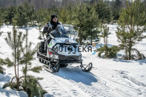 Снегоход БТС Арктик - 4Т Люкс 27 л.с.. эл. запуск. реверс. тормоз. белый (машинокомплект) | Мототека Снегоход БТС Арктик - 4Т Люкс 27 л.с.. эл. запуск. реверс. тормоз. белый (машинокомплект) | Мототека